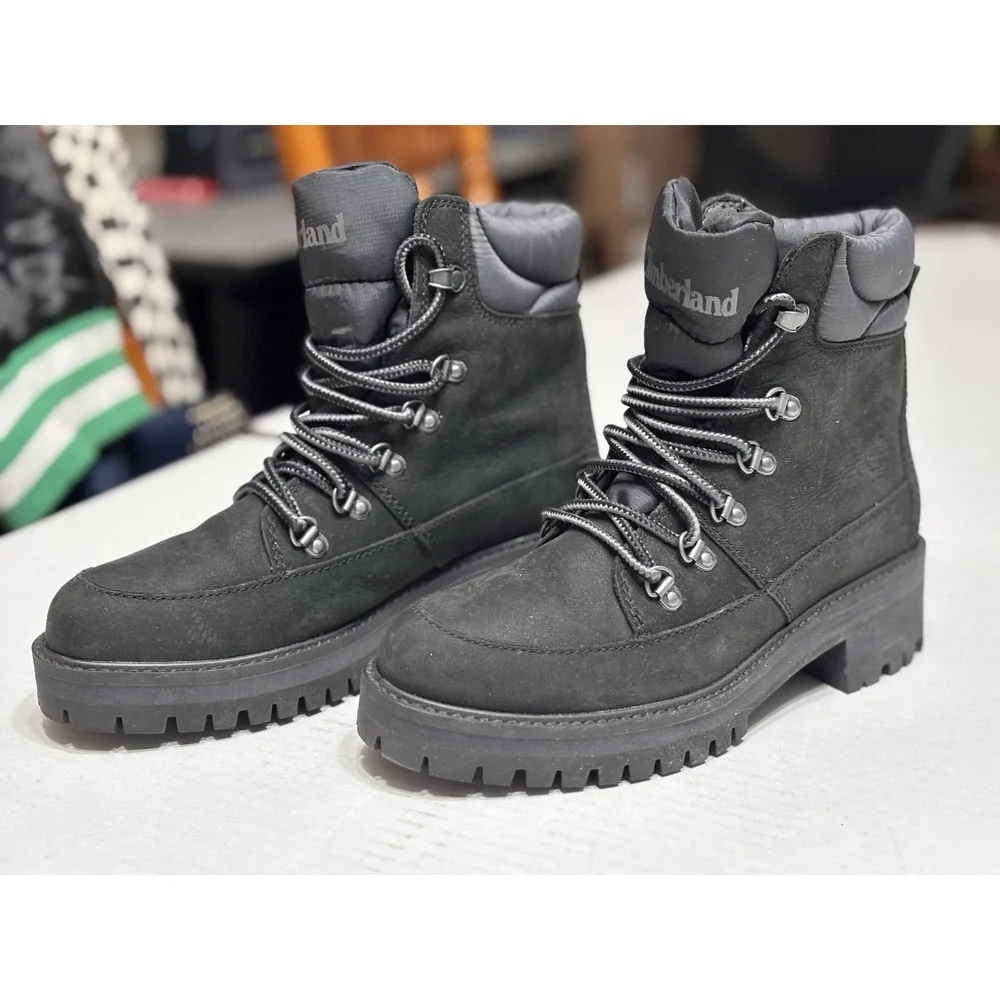 Timberland Courmayeur Valley Waterproof‎ Boots Women's 7.5 Black A2EZ8